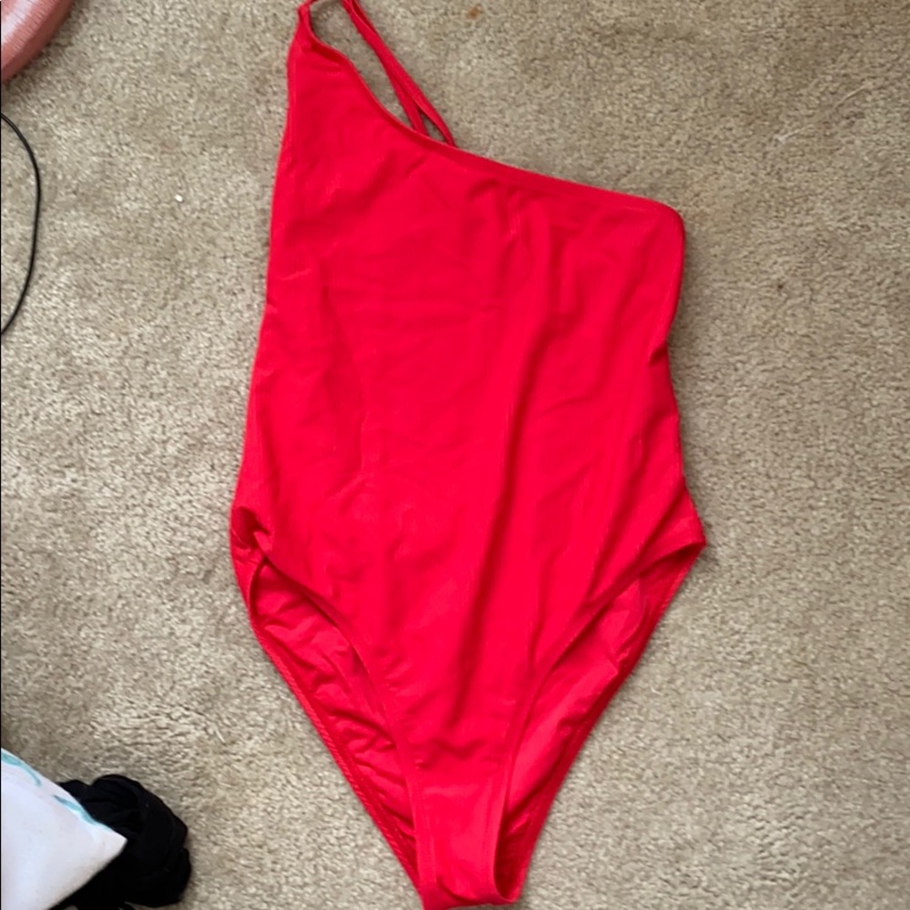 Red hot bathing suit